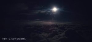 Moon light at 30000 feet