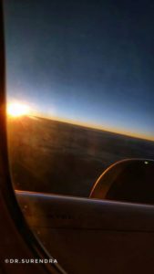 Sunrise at 30,000 ft.