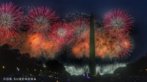 Fireworks on July 4th at Washington DC