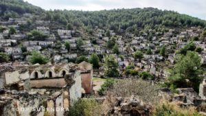 The ghost town of Kayakoy, near Fethiye, Turkey