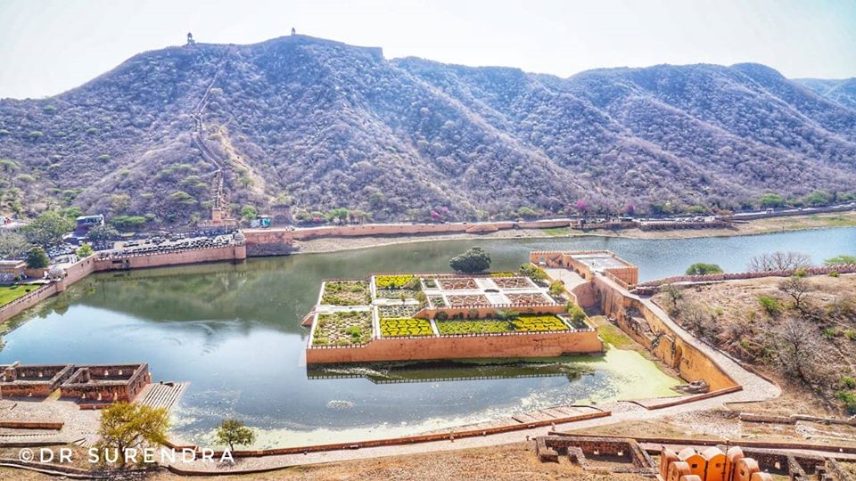 The Maota lake Amber fort Jaipur 